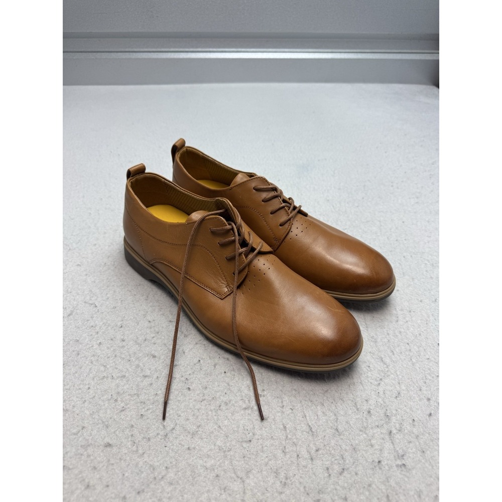 Amberjack Shoes Mens Size 12 M Brown Leather Derby Comfort Dress Casual Lace Up